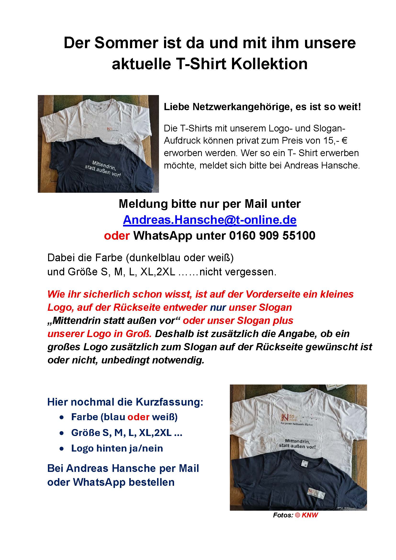 Werbetext fur Bestellungen T Shirts   2